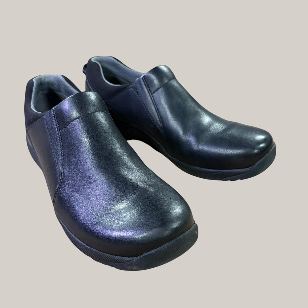 Dansko Black Leather Slip-On Comfort Shoes Slip Resistant Women's EU 38 US 7.5-8